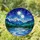 Nocturnal Mountain Landscape Two Moons Stars Stained Glass Jewel Tone Night Sky Stained Glass Suncatcher - 1