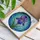 Stained Glass Iris Flower Mosaic - Tiffany Style Water Patterns & Celestial Jewel Tone Decor Stained Glass Suncatcher - 3