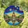 Eiffel Tower Paris River Stained Glass Mosaic Window Art - Starry Night Sky Decor Stained Glass Suncatcher - 1