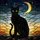 Black Cat Stained Glass Intricate Night Sky Crescent Moon Golden Stars Mosaic Art Stained Glass Suncatcher - 5