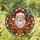 Stained Glass Santa Claus Holiday Decor - Festive Christmas Gift with Candy Canes, Holly Stained Glass Suncatcher - 1