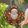 Stained Glass Santa Claus Holiday Decor - Festive Christmas Gift with Candy Canes, Holly Stained Glass Suncatcher - 2