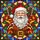 Stained Glass Santa Claus Holiday Decor - Festive Christmas Gift with Candy Canes, Holly Stained Glass Suncatcher - 5