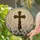 Christian Cross Stained Glass Wildflowers Sunburst Mosaic - Radiant Tiffany Style Art Stained Glass Suncatcher - 2