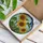 Four Sunflowers Blue Butterfly Stained Glass Mosaic Art - Glowing Translucent Jewel Tones Stained Glass Suncatcher - 3