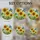 Four Sunflowers Blue Butterfly Stained Glass Mosaic Art - Glowing Translucent Jewel Tones Stained Glass Suncatcher - 4