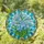 Forget-me-not Flowers Stained Glass with Ornate Jewel Border - Tiffany Style Home Decor Stained Glass Suncatcher - 1