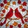 Northern Cardinal Birds Stained Glass - Autumn Leaves Mosaic Tiffany Art Home Decor Stained Glass Suncatcher - 5