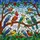 Stained Glass Birds Tree Branch - Tiffany Style Jewel Tones Mosaic Home Art Decor Stained Glass Suncatcher - 5