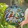 Stained Glass Birds Tree Branch - Tiffany Style Jewel Tones Mosaic Home Art Decor Stained Glass Suncatcher - 2