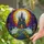 Spooky Haunted Castle Ghosts Pumpkins Autumn Trees Full Moon Tiffany Stained Glass Decor Stained Glass Suncatcher - 2