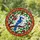 Detailed Blue Jay Stained Glass Bird Nature Art - Tree Branch Berries Floral Mosaic Stained Glass Suncatcher - 1