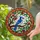 Detailed Blue Jay Stained Glass Bird Nature Art - Tree Branch Berries Floral Mosaic Stained Glass Suncatcher - 2