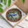 Detailed Blue Jay Stained Glass Bird Nature Art - Tree Branch Berries Floral Mosaic Stained Glass Suncatcher - 3