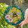 Bumblebee Tiffany Stained Glass Honeycomb Pink Flowers Translucent Jewel Art Stained Glass Suncatcher - 2