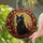 Black Cat Stained Glass Tiffany Autumn Leaves Mosaic Art - Radiant Sun Fall Decor Stained Glass Suncatcher - 2