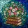 Wildflower Bouquet Stained Glass Art, Antique Leather Books, Blue Green Mosaic Jewel Tones Stained Glass Suncatcher - 5