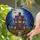 Stained Glass Haunted Victorian House - Halloween Moon Bats Spooky Fall Decor Gift Stained Glass Suncatcher - 2