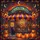 Halloween Shop Black Cat with Pumpkins & Nocturnal Sky - Tiffany Style Autumn Decor Stained Glass Suncatcher - 5