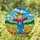 Cheerful Scarecrow Wheat Field Sun Stained Glass Window Art - Blue Sky Farmhouse Decor Stained Glass Suncatcher - 1