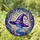 Dark Purple Witch's Hat Stained Glass Art - Swirling Energy Tiffany Style Mosaic Stained Glass Suncatcher - 1