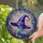 Dark Purple Witch's Hat Stained Glass Art - Swirling Energy Tiffany Style Mosaic Stained Glass Suncatcher - 2