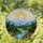 Tiffany Stained Glass Snow Mountain Sun River Wildflower Scene Bright Colors Stained Glass Suncatcher - 1