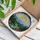 Tiffany Stained Glass Snow Mountain Sun River Wildflower Scene Bright Colors Stained Glass Suncatcher - 3