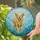 Golden Retriever Water Splash Stained Glass Mosaic - Tiffany Bubbles Jewel Tones Stained Glass Suncatcher - 2