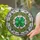 Emerald Gold Four-leaf Clover Stained Glass Mosaic Ornate Tiffany Style Good Luck Gift Stained Glass Suncatcher - 2