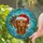 Vizsla Dog Santa Hat Stained Glass Art Red Berries Green Leaves - Christmas Dog Lover Gift Stained Glass Suncatcher - 2
