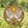 Glowing White Doves Stained Glass Sun - Jewel Tones Sky with Green Brown Branches Stained Glass Suncatcher - 1