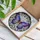 Majestic Butterfly Stained Glass Tiffany Floral Mosaic Deep Purples Blues Gift Stained Glass Suncatcher - 3