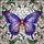 Majestic Butterfly Stained Glass Tiffany Floral Mosaic Deep Purples Blues Gift Stained Glass Suncatcher - 5