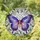 Majestic Butterfly Stained Glass Tiffany Floral Mosaic Deep Purples Blues Gift Stained Glass Suncatcher - 1