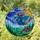 Witch Flying Broom Fantasy Village Intricate Stained Glass Art Radiant Sun Jewel Tones Stained Glass Suncatcher - 1