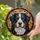 Bernese Mountain Dog Stained Glass Mosaic - Tiffany Style Jewel Tone Expressive Eyes Art Stained Glass Suncatcher - 2