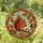 Reddish-Brown Squirrel Acorns Translucent Stained Glass Art, Autumn Leaves & Mosaic Frame Stained Glass Suncatcher - 1