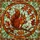 Reddish-Brown Squirrel Acorns Translucent Stained Glass Art, Autumn Leaves & Mosaic Frame Stained Glass Suncatcher - 5
