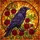Majestic Raven Rose Stained Glass Mosaic - Tiffany Jewel Tones Intricate Glowing Design Stained Glass Suncatcher - 5