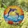 Two Dolphins Leaping Ocean Waves Radiant Sun Colorful Coral Reef Tiffany Style Stained Glass Stained Glass Suncatcher - 1