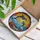 Two Dolphins Leaping Ocean Waves Radiant Sun Colorful Coral Reef Tiffany Style Stained Glass Stained Glass Suncatcher - 3