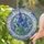 Blue Delphinium Stained Glass - Tiffany Style Floral Mosaic Butterfly Window Art Decor Stained Glass Suncatcher - 2