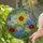 Sunflower Daisy Hydrangea Peony Intricate Stained Glass Art - Tiffany Floral Garden Decor Stained Glass Suncatcher - 2