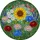 Sunflower Daisy Hydrangea Peony Intricate Stained Glass Art - Tiffany Floral Garden Decor Stained Glass Suncatcher - 5