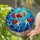 Santa Claus Underwater Mermaids Stained Glass Ocean Art - Christmas Holiday Decor Gift Stained Glass Suncatcher - 2