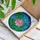 Pink Lotus Flower Yellow Center Tiffany Stained Glass Lily Pads Water Mosaic Stained Glass Suncatcher - 3