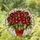 Tiffany Style Stained Glass Red Flowers Terracotta Pot Jewel Tone Mosaic Pattern Art Stained Glass Suncatcher - 1