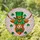 Shaggy Highland Cow Leprechaun Hat Shamrock Sunglasses - St. Patrick's Day Cow Lover Gift Stained Glass Suncatcher - 1