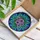 Dahlia Bouquet Stained Glass Flowers - Jewel Tone Tiffany Style Geometric Starburst Intricate Patterns Stained Glass Suncatcher - 3